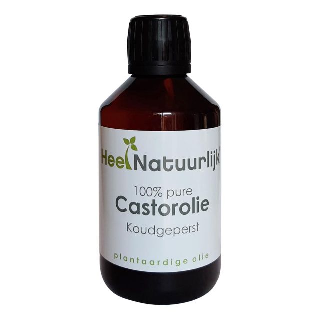 HeelNatuurlijk Castorolie (koudgeperst) Bio (in glazen fles)